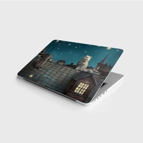 Resim Laptop Sticker Notebook Pc Kaplama Etiketi Çatıda Kedi 
