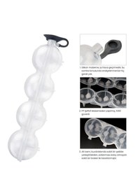 Resim Valletta Viviana 4'lü Küre Buz Topu Kalıbı - Buz Topu Dondurucu Beyaz 