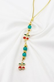 Resim biuti Cam Boncuklu Salkım Kiraz Araba Dikiz Ayna Süsü, Yeni Araba Hediyesi 