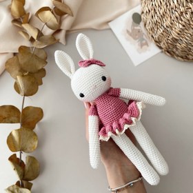 Resim Amigurumi Fırfırlı Tavşan Kiti(malzemesi) - Koyu Pembe 