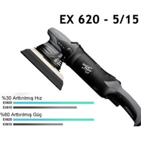 Resim Shine Mate EX620 5/15 125 mm Orbital Deluxe Polisaj Makinesi 800W Güç Özellikleri ile Yüksek Performans 