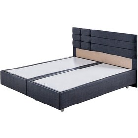 Resim Viyana Çift Kişilik Baza Başlık Letto Yatak Seti - Lacivert 140 x 190 