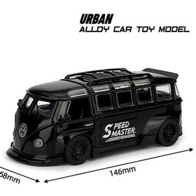 Resim Lichen 1:32 Volkswagen Otobüs T1 Modifiye Alaşım Diecast Ölçek Kahverengi 