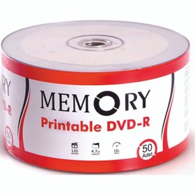 Resim MEMORY Printable Dvd-r 16x 4.7 Gb 50 Li Paket Boş Printble Dvd 