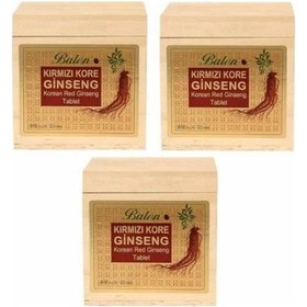 Resim Balen Kırmızı Kore Ginseng Tablet 600 Mg 120 Kapsül 3 Adet 