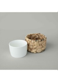 Resim Linens Straw Porselen 13,x9,8 Cm Sunum Kasesi Beyaz 