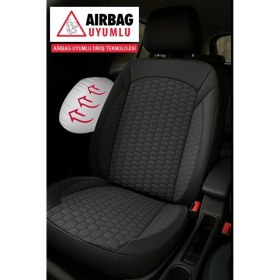 Resim Renault Laguna 3 Grand Tour Station Wagon (2007-2015) Uyumlu Moka Plas Serisi Siyah Oto Kılıfı Tam Set 