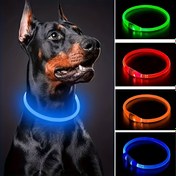 Resim Gece Güvenliği İçin Ayarlanabilir USB Şarj Edilebilir Parlayan Köpek Kamburu, Gece Yürüyüşü İçin Ayarlanabilir Parlayan Köpek Kamburları 