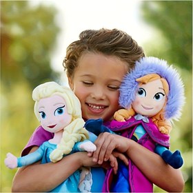 Resim 1 Adet Resmi Disney Frozen Elsa & Anna Peluş Oyuncak - Şık İfadeleriyle Frozen Film Figürü, Yumuşak Doğum Günü/Noel/Tatil Hediyesi Kızlar, Erkekler ve Kadınlar İçin - Ev, Araba, Koltuk Dekoru, Detaylı Tasarım, Premium Kumaş 