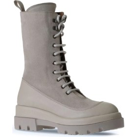 Resim Bueno Shoes Bej Deri-Süet Kadın Dolgu Topuklu Bot 01WV2901 01WV2901 