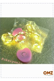 Resim OMZ 2 Metre Fonksiyonlu Kalpli Mini Pil Kutulu Peri Led Piller Dahil Kız Cocuk Erkek Cocuk Oyuncak Egit 