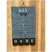 Resim Dekoratif Home Keys Ahşap Resimlik Ve Notluk (saks Mavisi) 
