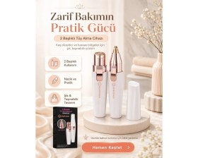 Resim Uravas Store Kaş Düzeltici Başlıklı Kadın Epilasyon Cihazı Yüz ve Hassas Bölge Tüy Alma Aleti 