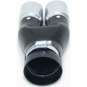Resim Çift Uçlu Yuvarlak Yassı Kesik Egzoz Ucu Krom Küçük C266 