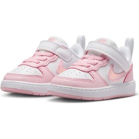 Resim Nike Court Borough Low Recraft Bebek Pembe Beyaz Spor Ayakkabı / Sneaker - Dv5458-105 