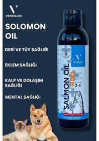 Resim Vetdeluxe Salmon Oil Omega 3-6 Deri Tüy Sağlığını Destekleyen Somon Yağı 200 ML 