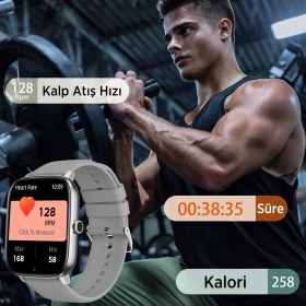 Resim Bix SW03 2.01” Tft Geniş Ekran, Spor Sağlık Takibi ve Bluetooth 5.2 Telefon Görüşme Özellikli IP67 Suya Dayanıklı Ios & Android Uyumlu Akıllı Saat 