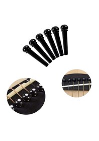 Resim Midex Sn-10bk Akustik Gitar Köprü Pimi 6 Adet Siyah 