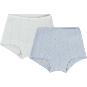 Resim Civil Girls Jakarlı Kalp 2-10 Yaş 2'li Boxer Set - Beyaz - Beyaz-Lila / 6-7 Yaş 