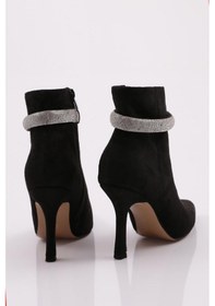 Resim Dgn 5739-424 Silver Taş Zincirli Kadin Topuklu Bot 5739-424-R1680 Siyah 