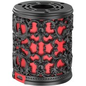 Resim Taşınabilir Hıfı Ses Kalitesine Sahip Retro Bluetooth Hoparlör, Kabartma Desenli Siyah Tasarım 