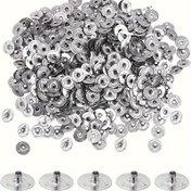 Resim 200 adet Işık 12.5mm Metal Mum Fitil Destekleyici Tabları, Mum Yapımı için Mum DIY 