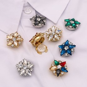 Resim 1/4/8 adet Yaratıcı Yıldız Dekoratif Gömlek Düğme Seti Moda Süsleme Erkekler ve Kadınlar için İş Gündelik Elbise Gömlek Aksesuarları 