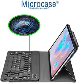 Resim Microcase Samsung Galaxy Tab S6 10.6 Tablet T860 T867 Bluetooth Klavyeli Standlı Kılıf - BKK1 