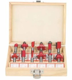 Resim woodhub Formika Tıraşlama Freze Makinası 6 Mm 12 Parça Ahşap Oyma Ağaç Delme Uç Takımı 