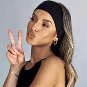 Resim 1 adet Kadın Moda Spor Bandı - Yüksek Kaliteli, Esnek & Ter Emici Yoga, Koşu & Fitness için 