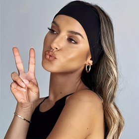 Resim 1 adet Kadın Moda Spor Bandı - Yüksek Kaliteli, Esnek & Ter Emici Yoga, Koşu & Fitness için 