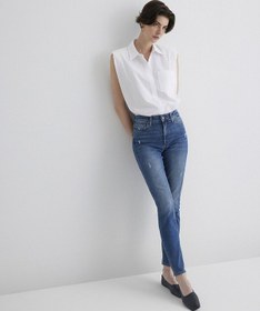 Resim Mavi - Cindy Vintage Jean Pantolon 100277-21870 Mavi 