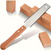 Resim Esnek Metal Bıçaklı Japon El Testeresi - Pürüzsüz Kesimler için Hassas Ahşap İşleme Aracı, Ergonomik Ahşap Sap, Manuel Çalışma, Elektrik Gerektirmez 