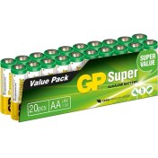 Resim Gp Süper Alkalin Aa/lr6 Boy Kalem Pil 20'li Paket 