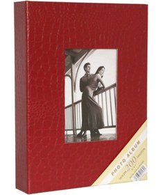 Resim FotoDijital Fotoğraf Albümü 100'lük 13x18cm Vinleks Deri (kırmızı) 