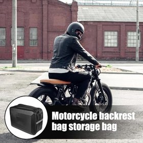 Resim Motorsiklet Sırt Dayama Saklama Çantası | 9L Yansıtıcı PVC Motosiklet Bagaj Çantası - Bisiklet Ekipmanları İçin Fermuarlı Depolama Kesesi Hızlı Çıkarılabilir Su Bardağı Cep Telefonu Güneş Gözlüğü 