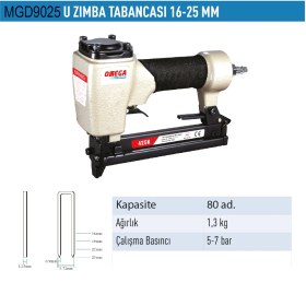Resim Omega MGD9025 U Zımba Tabancası 16-25MM 