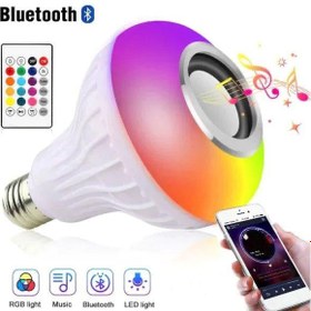 Resim Bluetooth Hoparlörlü RGB LED Ampul 