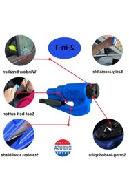 Resim markentegra Araç Acil Çıkış Aleti - Emniyet Kemeri Kesici ve Pencere Kırıcı 