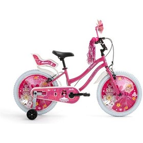 Resim Bisan Queen Çocuk Bisikleti 30 Cm V Fren 20 Jant 1 Vites Metalik Pembe Pembe Pembe 