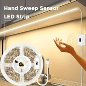 Resim USB Güçlü El Süpürmeli LED Işık Şeridi, 99.97cm ile 5.0metre Aralık, Azaltılabilir Hareket Sensörü Işığı ile LED Teknolojisi için Merdivenler, Gardırop, Dolap, Mutfak, Yatak Odası, Koridor - Bakır Malzeme, Çalışma Voltajı ≤36V 