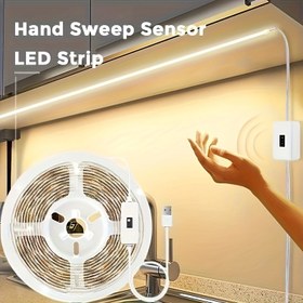 Resim USB Güçlü El Süpürmeli LED Işık Şeridi, 99.97cm ile 5.0metre Aralık, Azaltılabilir Hareket Sensörü Işığı ile LED Teknolojisi için Merdivenler, Gardırop, Dolap, Mutfak, Yatak Odası, Koridor - Bakır Malzeme, Çalışma Voltajı ≤36V 