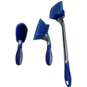 Resim Virtues Premium 3 Parça Jant-davlumbaz-lastik Fırça Seti 