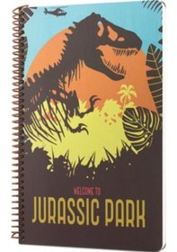 Resim Mabbels Jurassic Park Wellcome To Spiralli Not Defteri Kahverengi 80 Yaprak Çizgili 17x24cm Dft-3886 