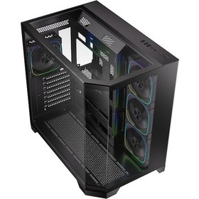 Resim Bitfenix P100 750w 80+ Bronze Atx 3.1 Tempered Glass Frgb Siyah Atx Mid Tower Kasa 