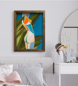 Resim Bk Gift Yatak Odası Konseptli Doğal Masif Ahşap Çerçeveli Tablo-1 (551113453) 