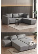 Resim Kagu Corner Poly-l Köşe Takimi-kanepe-yatak-dinlenme Gri 