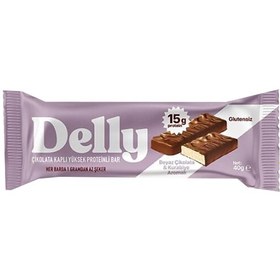 Resim Delly Yüksek Proteinli Bar Beyaz Çikolata 40 G 