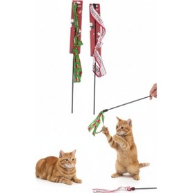 Resim Yılbaşı Temalı Kedi Oyun Oltası 