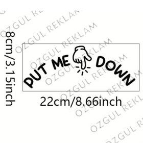 Resim ÖZGÜL REKLAM "Beni Yere Bırak" tuvalet WC Sticker 